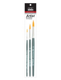 KCK GOLDEN NYLON BRUSH SET - ROUND - BR A100S