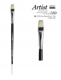 KCK ARTIST BRISTLE FLAT LONG HANDLE BRUSH - BR 111F #10