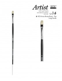 KCK ARTIST BRISTLE FLAT LONG HANDLE BRUSH - BR 111F #4