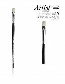 KCK ARTIST BRISTLE FLAT LONG HANDLE BRUSH - BR 111F #6
