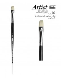 KCK ARTIST BRISTLE FLAT LONG HANDLE BRUSH - BR 111F #8